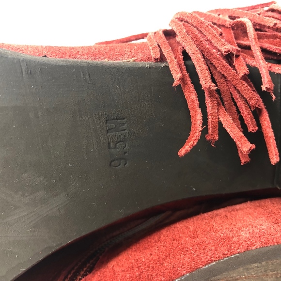 Matisse | Red Fringe Boho Western Booties 9.5 - Picture 8 of 8